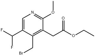 Ethyl 4-(bromomethyl)-5-(difluoromethyl)-2-methoxypyridine-3-acetate Structural