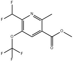 Methyl 2-(difluoromethyl)-6-methyl-3-(trifluoromethoxy)pyridine-5-carboxylate Structural