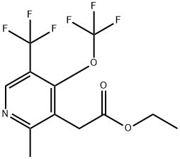 Ethyl 2-methyl-4-(trifluoromethoxy)-5-(trifluoromethyl)pyridine-3-acetate Structural