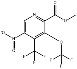 Methyl 5-nitro-3-(trifluoromethoxy)-4-(trifluoromethyl)pyridine-2-carboxylate Structural