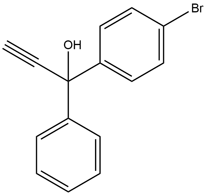 Benzenemethanol, 4-bromo-α-ethynyl-α-phenyl- Structural