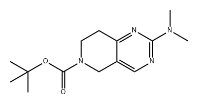 Pyrido[4,3-d]pyrimidine-6(5H)-carboxylic acid, 2-(dimethylamino)-7,8-dihydro-, 1,1-dimethylethyl ester Structural