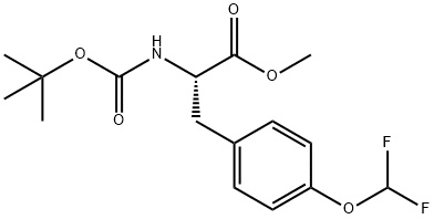 L-Tyrosine, O-(difluoromethyl)-N-[(1,1-dimethylethoxy)carbonyl]-, methyl ester Structural