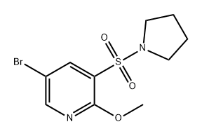 Pyridine, 5-bromo-2-methoxy-3-(1-pyrrolidinylsulfonyl)- Structural