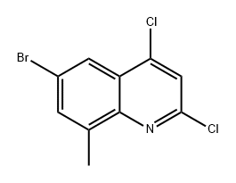 Quinoline, 6-bromo-2,4-dichloro-8-methyl- Structural