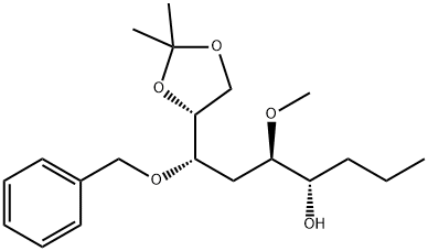 D-allo-Nonitol, 1,2,3,6-tetradeoxy-5-O-methyl-8,9-O-(1-methylethylidene)-7-O-(phenylmethyl)- Structural
