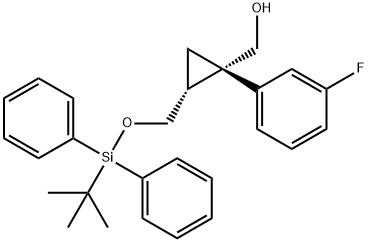 Cyclopropanemethanol, 2-[[[(1,1-dimethylethyl)diphenylsilyl]oxy]methyl]-1-(3-fluorophenyl)-, (1S,2R)- Structural