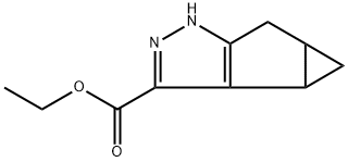 ethyl 3b,4,4a,5-tetrahydro-1H-cyclopropa[3,4]cyclopenta[1,2-c]pyrazole-3-carboxylate Structural