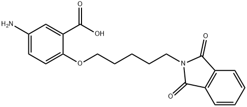 Benzoic acid, 5-amino-2-[[5-(1,3-dihydro-1,3-dioxo-2H-isoindol-2-yl)pentyl]oxy]- Structural