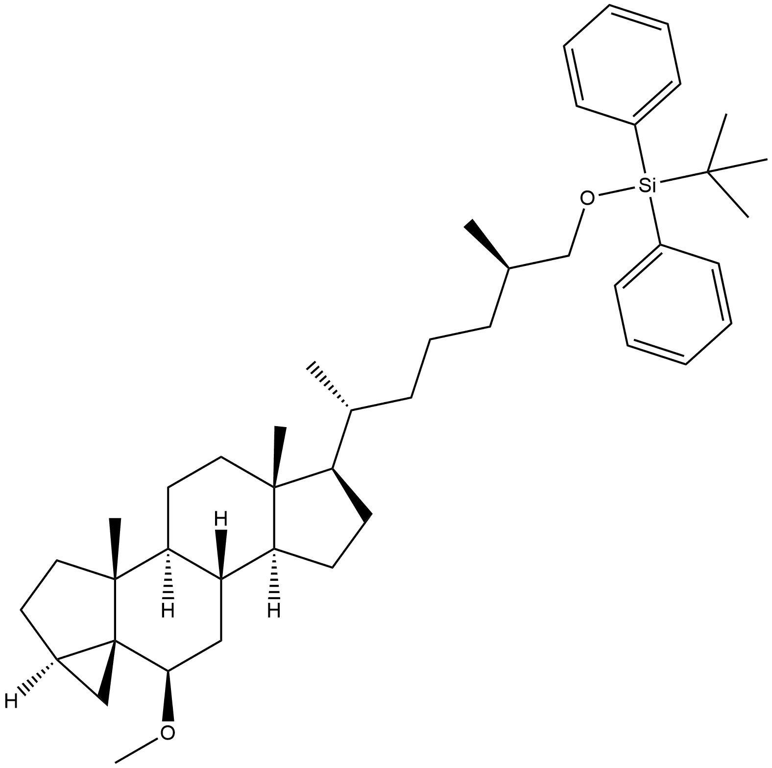 Silane, (1,1-dimethylethyl)[[(3α,5R,6β,25R)-6-methoxy-3,5-cyclocholestan-26-yl]oxy]diphenyl- (9CI) Structural