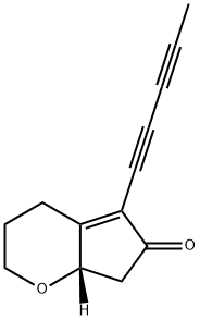Cyclopenta[b]pyran-6(2H)-one, 3,4,7,7a-tetrahydro-5-(1,3-pentadiyn-1-yl)-, (7aS)- Structural