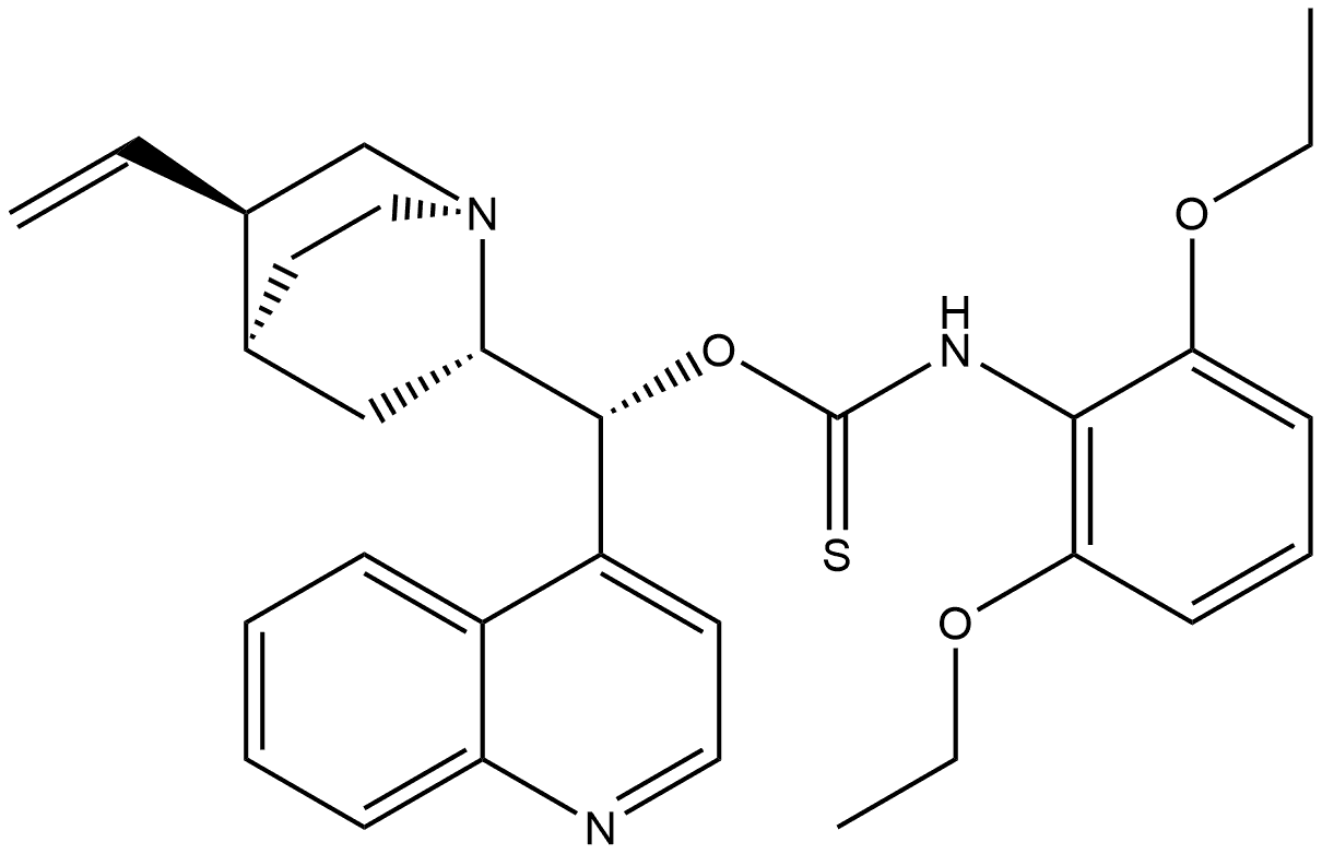 Cinchonan-9-ol, 9-[N-(2,6-diethoxyphenyl)carbamothioate], (8α,9R)- Structural