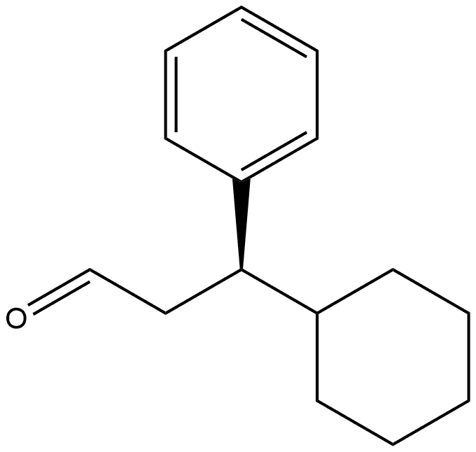 Benzenepropanal, β-cyclohexyl-, (βR)- Structural