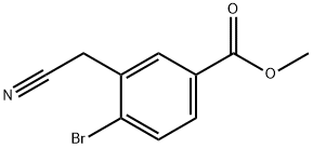 Benzoic acid, 4-bromo-3-(cyanomethyl)-, methyl ester Structural
