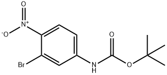 Carbamic acid, N-(3-bromo-4-nitrophenyl)-, 1,1-dimethylethyl ester Structural
