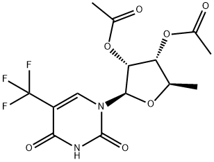 Uridine, 5'-deoxy-5-(trifluoromethyl)-, 2',3'-diacetate Structural