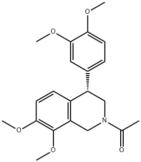 Isoquinoline, 2-acetyl-4-(3,4-dimethoxyphenyl)-1,2,3,4-tetrahydro-7,8-dimethoxy-, (S)- (9CI) Structural