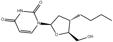 Uridine, 3'-butyl-2',3'-dideoxy- (9CI) Structural