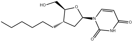 Uridine, 2',3'-dideoxy-3'-hexyl- (9CI) Structural