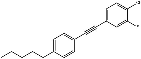 Benzene, 1-chloro-2-fluoro-4-[2-(4-pentylphenyl)ethynyl]- Structural