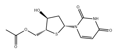 Uridine, 2'-deoxy-4'-thio-, 5'-acetate (9CI) Structural