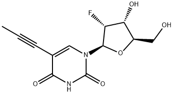 Uridine, 2'-deoxy-2'-fluoro-5-(1-propynyl)- (9CI) Structural