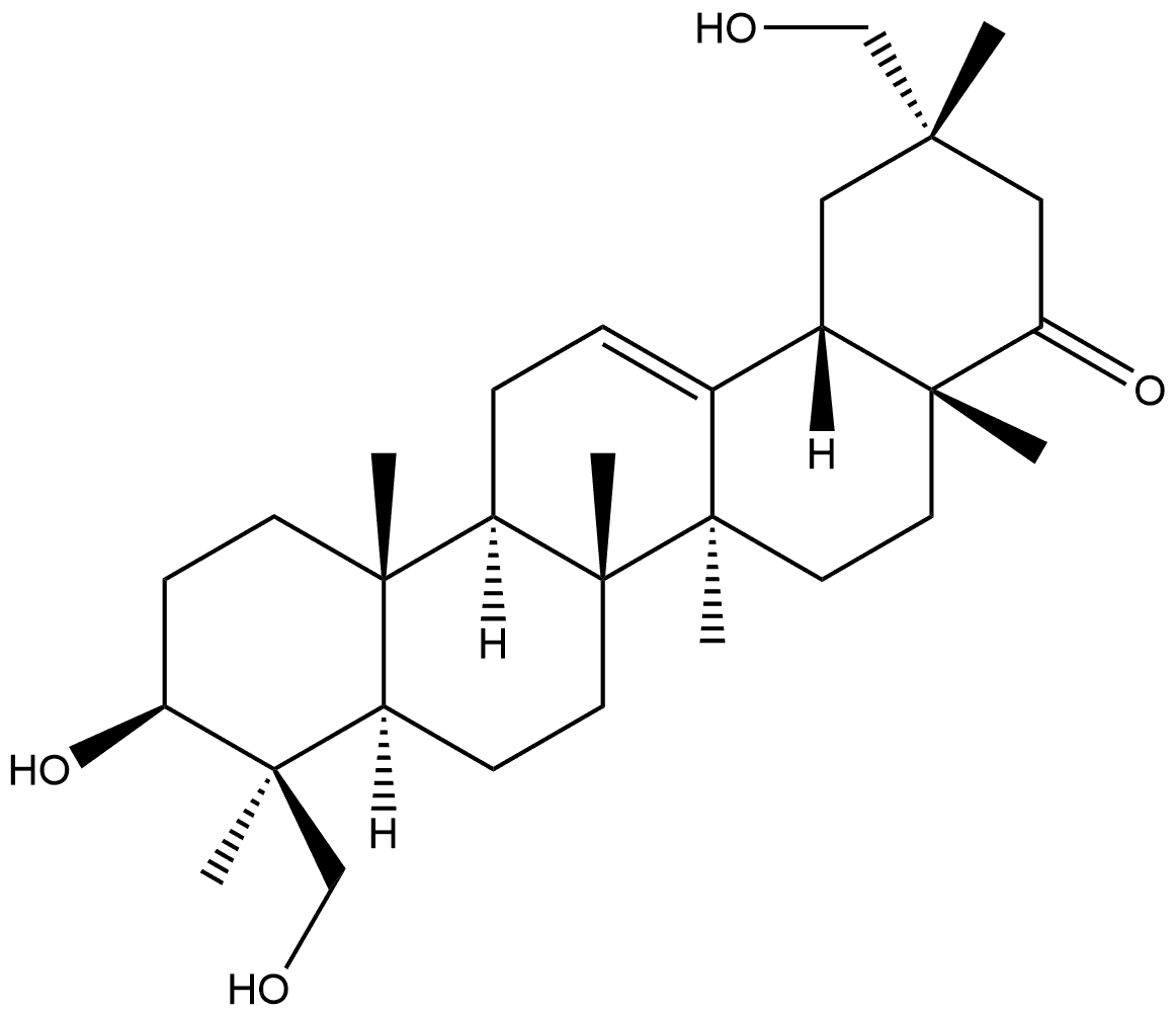 Olean-12-en-22-one, 3,23,29-trihydroxy-, (3β,4β,20α)- Structural
