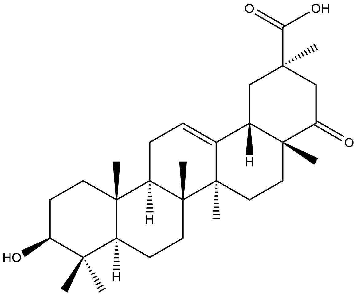 Olean-12-en-29-oic acid, 3-hydroxy-22-oxo-, (3β,20β)- (9CI) Structural