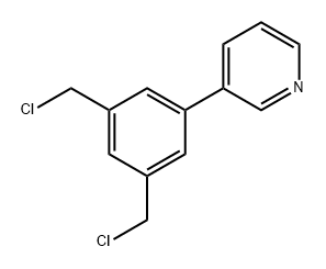 Pyridine, 3-[3,5-bis(chloromethyl)phenyl]- Structural