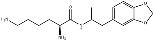 Hexanamide, 2,6-diamino-N-[2-(1,3-benzodioxol-5-yl)-1-methylethyl]-, (2S)- Structural
