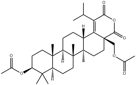 Anhydrideof3b,28-diacetoxy-21,22-secoloup-18-ene-21,22-dioicacid Structural