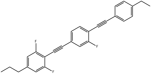 Benzene, 4-[2-(2,6-difluoro-4-propylphenyl)ethynyl]-1-[2-(4-ethylphenyl)ethynyl]-2-fluoro- Structural