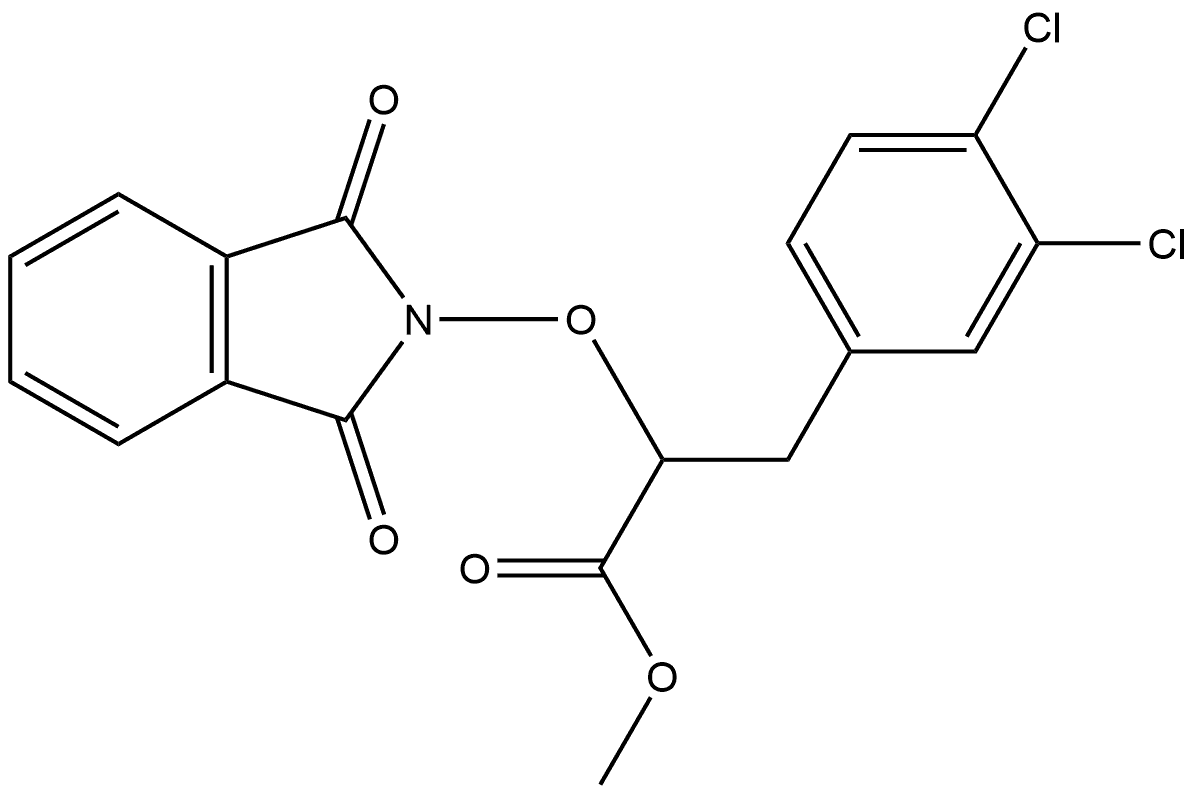 Benzenepropanoic acid, 3,4-dichloro-α-[(1,3-dihydro-1,3-dioxo-2H-isoindol-2-yl)oxy]-, methyl ester Structural