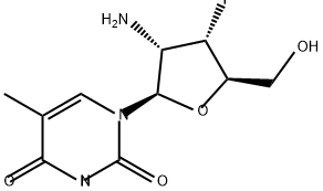 Uridine, 2'-amino-2',3'-dideoxy-3'-fluoro-5-methyl- (9CI) Structural