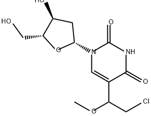 Uridine, 5-(2-chloro-1-methoxyethyl)-2'-deoxy- (9CI) Structural