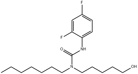 Urea, N'-(2,4-difluorophenyl)-N-heptyl-N-(5-hydroxypentyl)- Structural