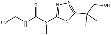 N-Desmethyl-N-hydroxymethyl-2-desmethyl-2-hydroxymethyl Tebuthiuron Structural