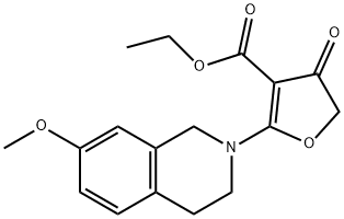 ethyl 2-(7-methoxy-3,4-dihydroisoquinolin-2(1H)-yl)-4-oxo-4,5-dihydrofuran-3-carboxylate Structural