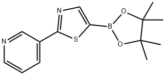 Pyridine, 3-[5-(4,4,5,5-tetramethyl-1,3,2-dioxaborolan-2-yl)-2-thiazolyl]- Structural