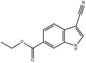 ethyl 3-cyano-1H-indole-6-carboxylate Structural