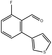Benzaldehyde, 2-fluoro-6-(3-thienyl)- Structural