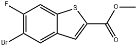 Benzo[b]thiophene-2-carboxylic acid, 5-bromo-6-fluoro-, methyl ester Structural