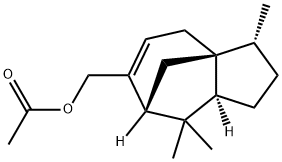 [3R-(3alpha,3abeta,7beta,8aalpha)]-2,3,4,7,8,8a-hexahydro-3,8,8-trimethyl-1H-3a,7-methanoazulene-6-methyl acetate Structural