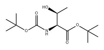 L-Allothreonine, N-[(1,1-dimethylethoxy)carbonyl]-, 1,1-dimethylethyl ester Structural