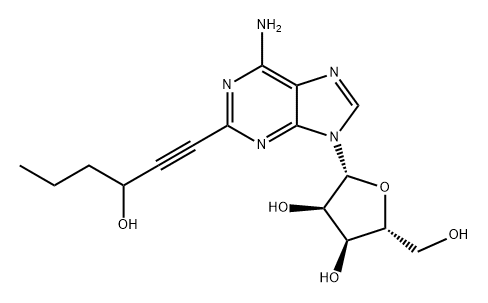 Adenosine, 2-(3-hydroxy-1-hexynyl)- (9CI) Structural