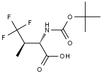 L-Valine, N-[(1,1-dimethylethoxy)carbonyl]-4,4,4-trifluoro-, (3R)- Structural