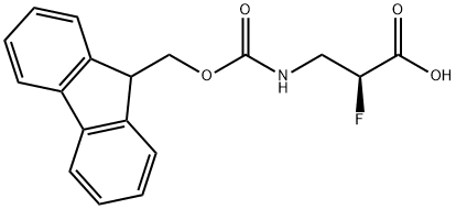 Propanoic acid, 3-[[(9H-fluoren-9-ylmethoxy)carbonyl]amino]-2-fluoro-, (2S)- Structural
