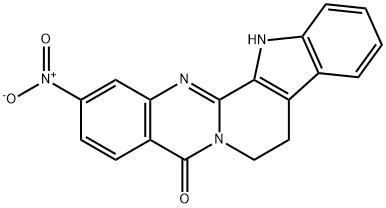 Indolo[2',3':3,4]pyrido[2,1-b]quinazolin-5(7H)-one, 8,13-dihydro-2-nitro- Structural