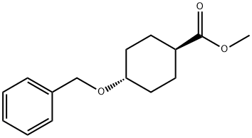 Cyclohexanecarboxylic acid, 4-(phenylmethoxy)-, methyl ester, trans- Structural