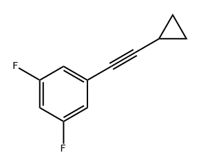 Benzene, 1-(2-cyclopropylethynyl)-3,5-difluoro- Structural